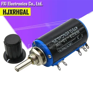 1 шт. WXD3-13 2 Вт потенциометр + 1 черная ручка 100 200 220 1K 2,2 K 3,3 K 4,7 K 5,6 K 6,8 K 10K 22K 33K 47K 100K Ohm WXD3-13-2W