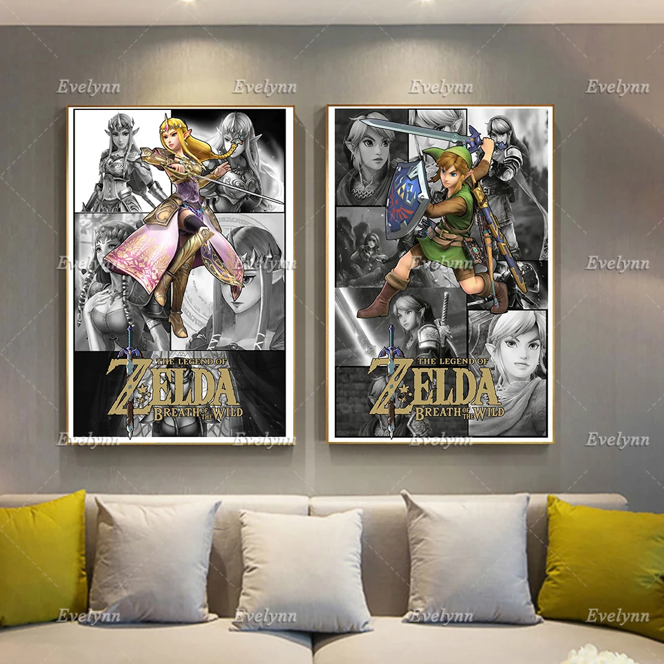 

Legend of Zelda Video Game Canvas Poster And Prints Wall Art Painting Home Decor Pictures Nordic Modern Living Room Cuadros