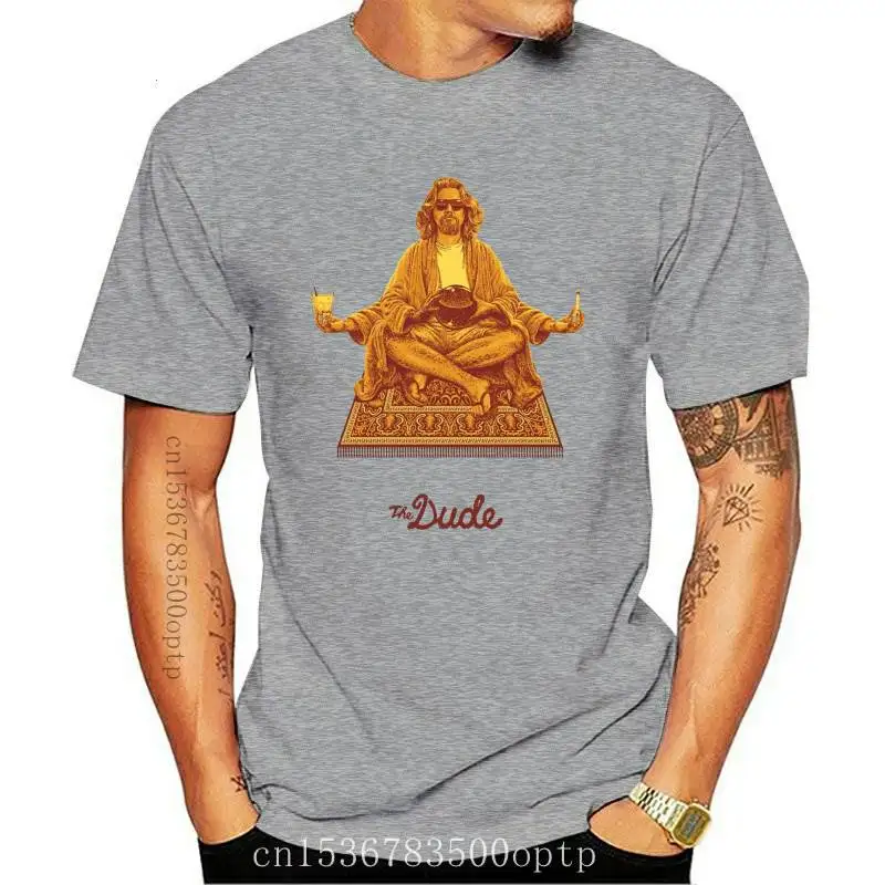 

New T-Shirt the Dude Big Lebowski Rug Flying Carpet Chill abides Walter Jesus Cult