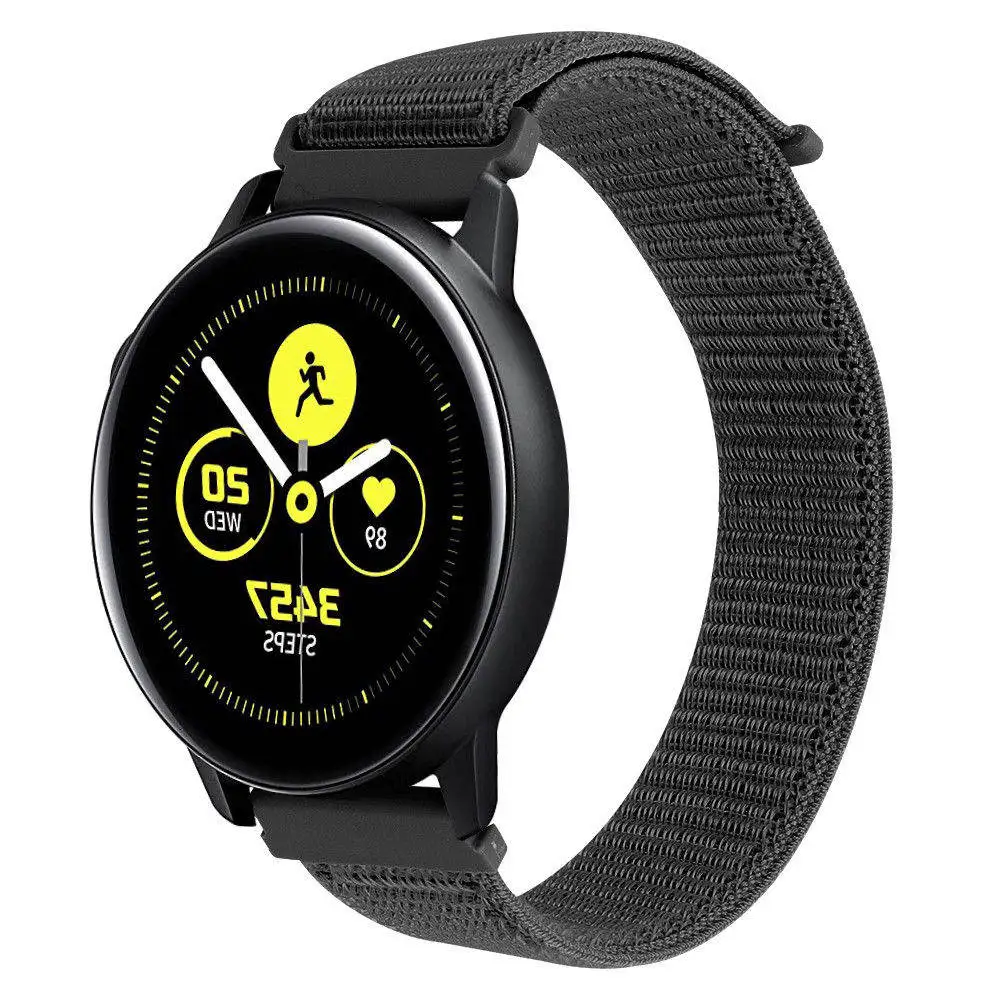 F Красочные спортивные часы с нейлоновым ремешком для Galaxy watch active smart watch ремешок для samsung Galaxy 42 мм ремешок для замены часов 20 мм - Цвет ремешка: F