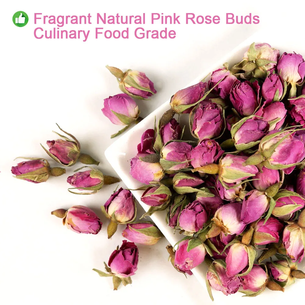 

50G France Rose Skin Care Fragrant Flower Rose Buds Food Beauty Whitening Herbal Flower DIY Raw Materials Dry Tea