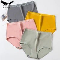 3pcslot panties with high waist underwear for womens cotton briefs ladies shorts female cute underpants seamless bottom 2021