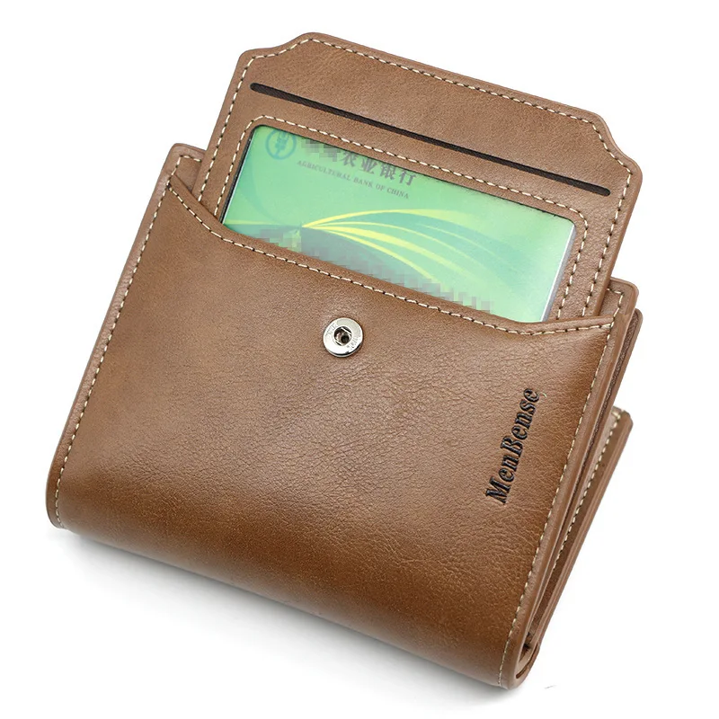 

Short Men Wallets Fashion New Card Holder Multifunction High Quality PU Leather Purse for Male Wallet with Zipper Coin Pocket