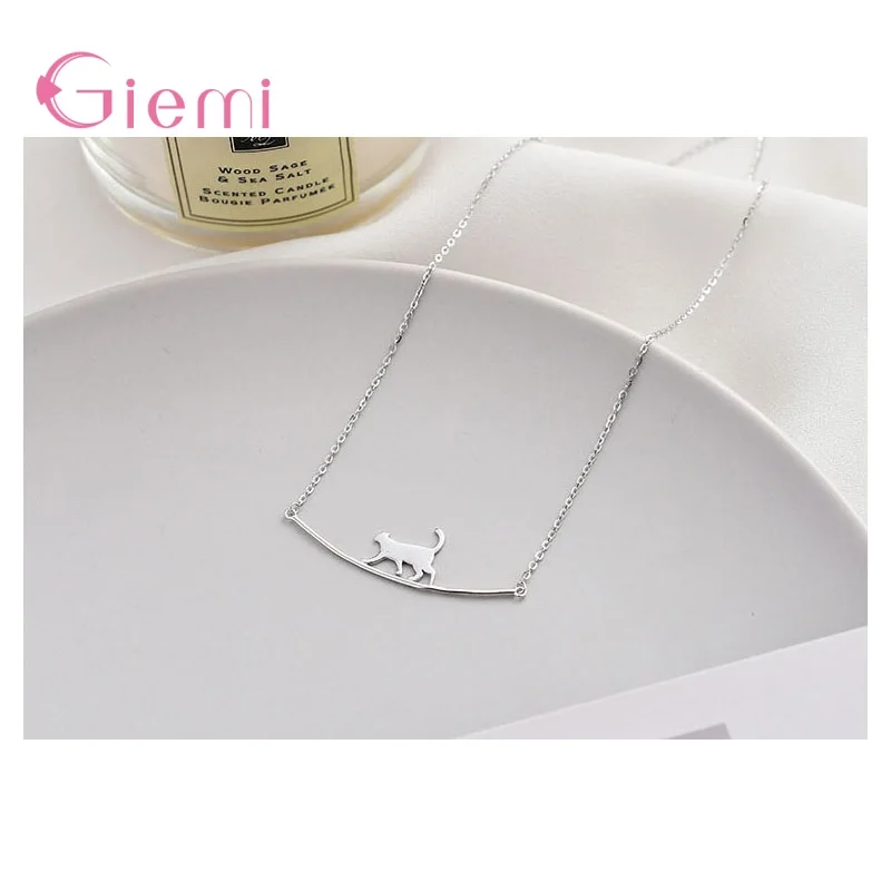 Женская цепочка из серебра 925 пробы с кулоном