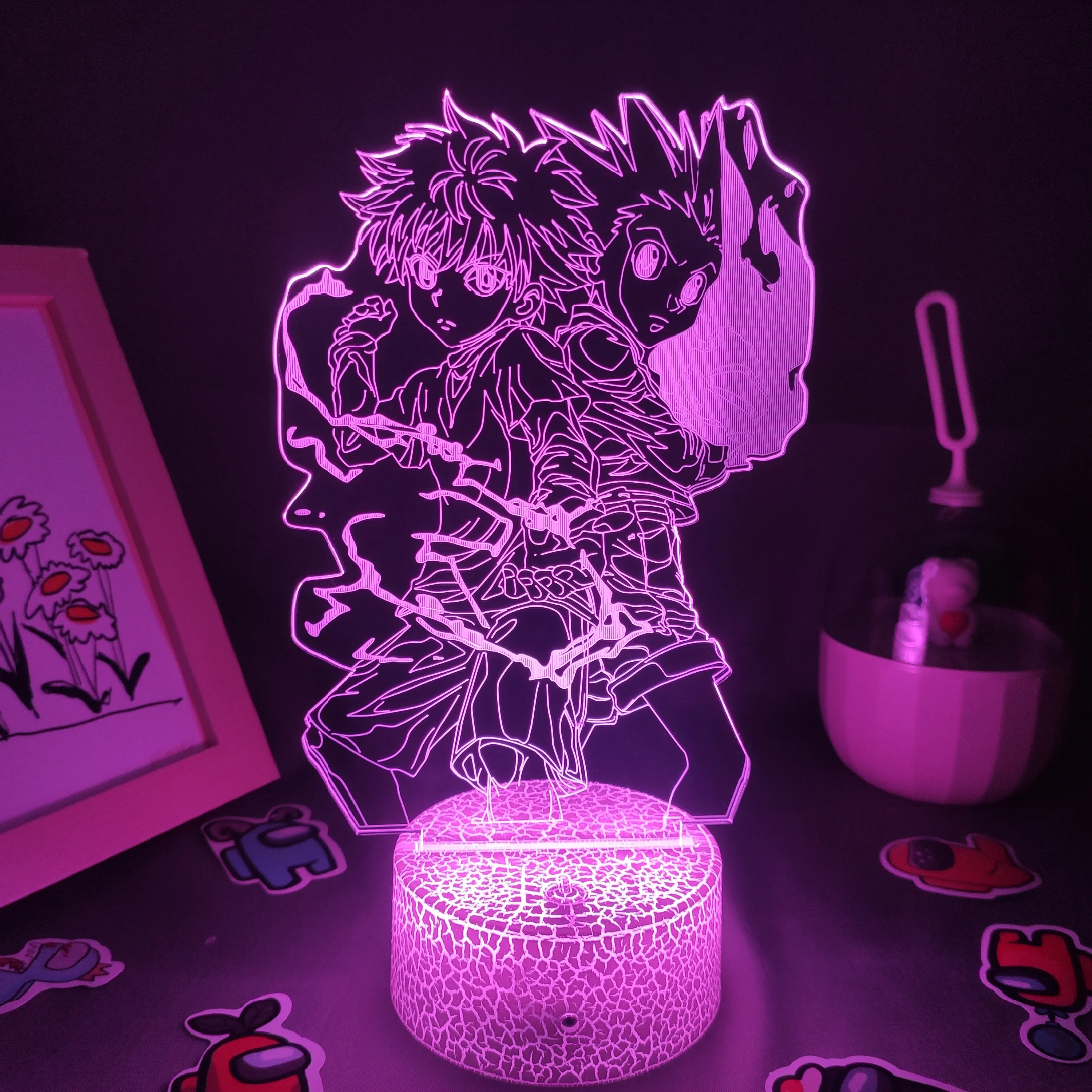 3D Лавовая Лампа аниме фигурка Ангела охотника X Hunter ночник с RGB-светодиодами