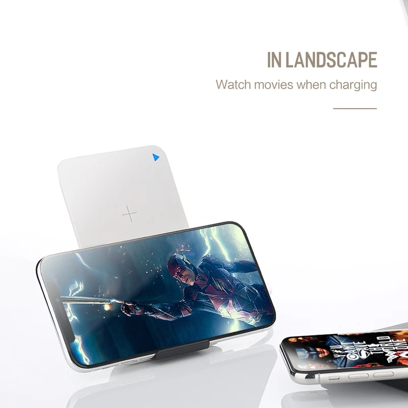 ROCK Беспроводное зарядное устройство для iPhone X 8 plus 10 Вт Qi Беспроводная зарядка Samsung
