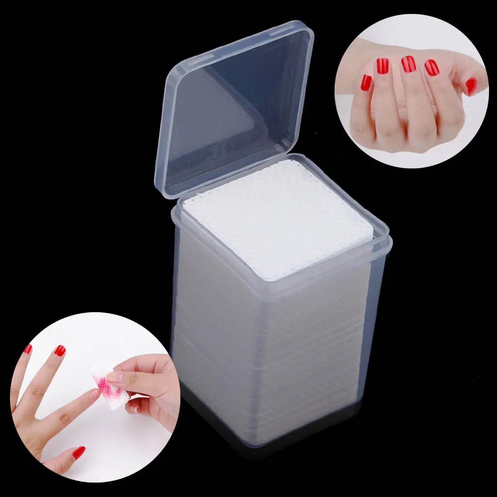 

200/400Pcs Nail Polish Remover Cotton Pad UV Gel Remove Wipes Lint-Free Napkins For Cleaner Nails Super Absorbent Soft Manicure
