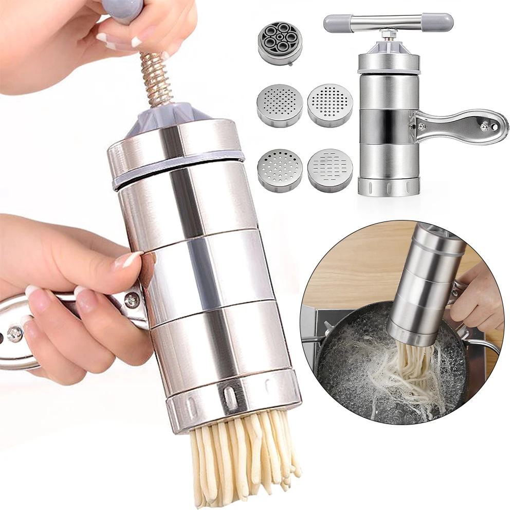 

Manual Noodle Maker Tainless Steel Press Pasta Machine Crank Cutter Fruits Juicer Cookware Making Spaghetti Kitchen Tool