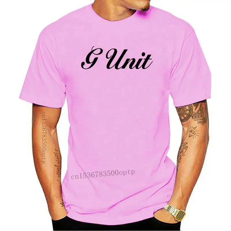 

New 2021 G Unit 50 Cent Rap Hip Hop Logo Mens White T-Shirt S M L XL 2XL 3XL
