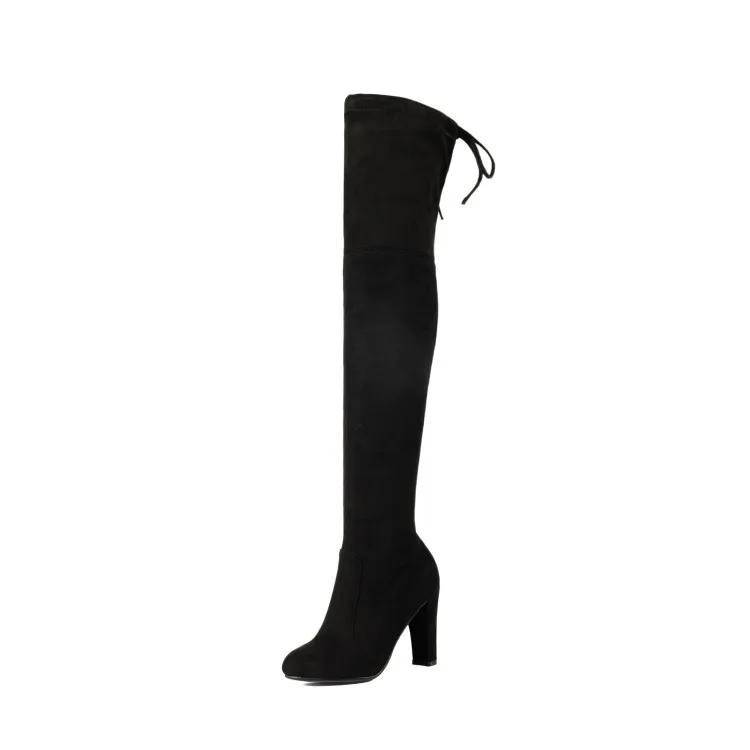 

Spring knee boots women's long boots high heel suede boots women's boots
