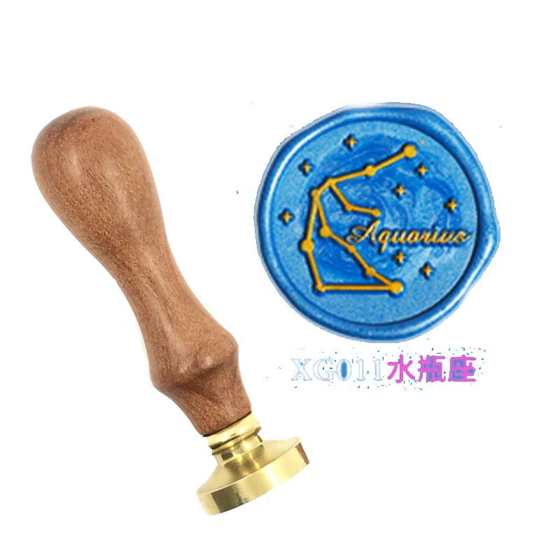 

Star zodiac signs wax seal copper brass stamp wood handle,DIY Scrapbooking Hydrangea copper head,Vintage spoon high quality11