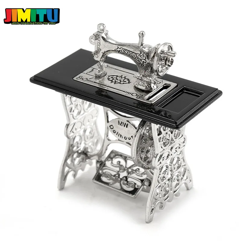 Миниатюрная игрушка, винтажная миниатюрная швейная машина, мебель, игрушки, подарки для 1/12, кукольный дом, Декор, Ретро стиль, детские игрушки, аксессуары
