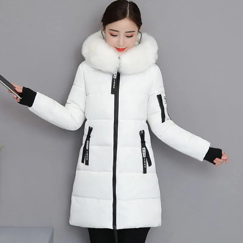 Winter Coat  Clothing for Women  Jacket The New Cotton Long Thicken Korean Version Hooded Big Fur Collar