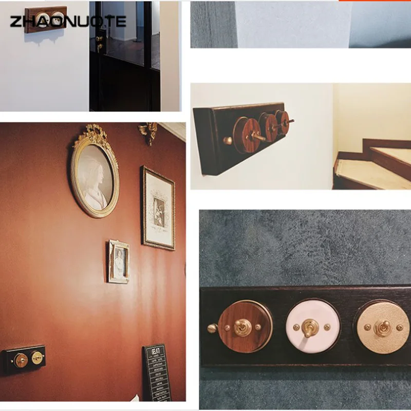 Высокое качество древесины переключатель Черный основание грецкого ореха 1-4