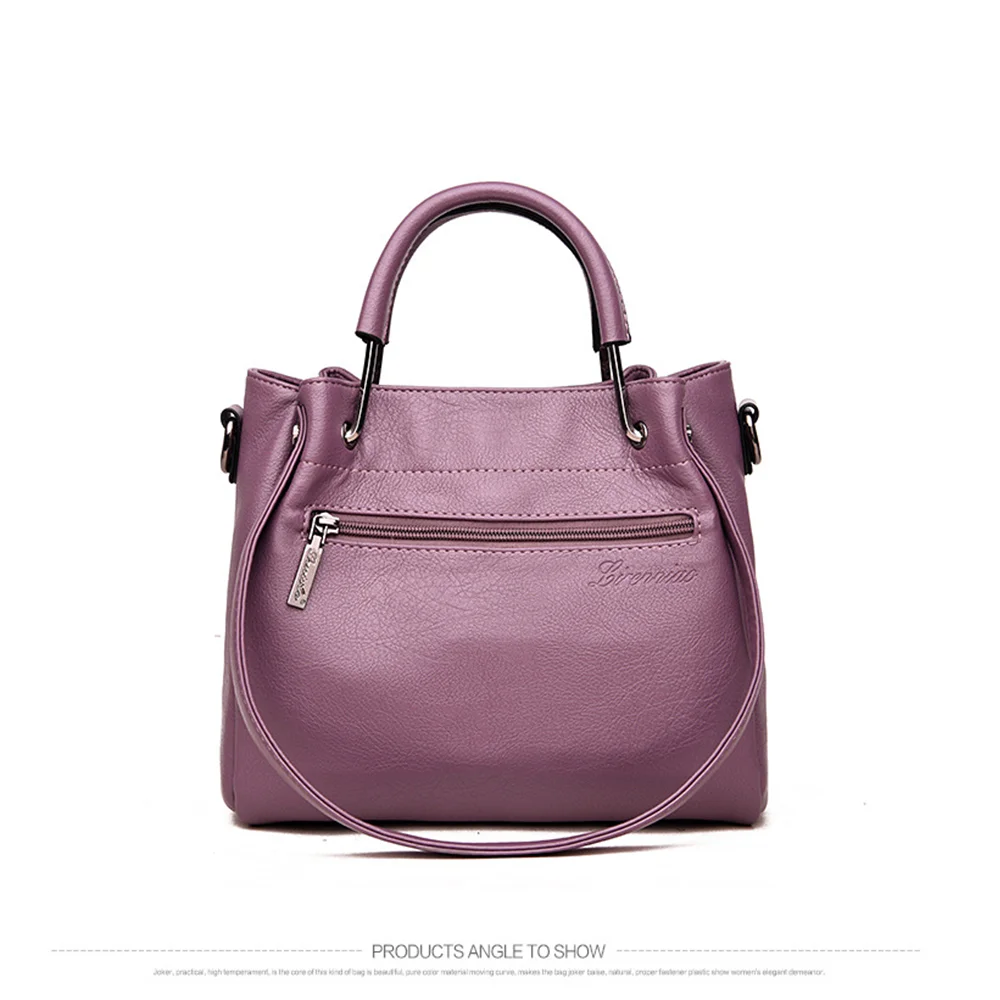 

Women's Large-Capacity Soft Leather Pu Retro Elegant, Convenient And Practical Bucket Bag Shoulder Messenger Ladies Handbag PM34