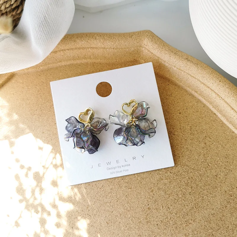 2020 новые милые серьги в Корейском стиле необычные с лепестками любви ретро