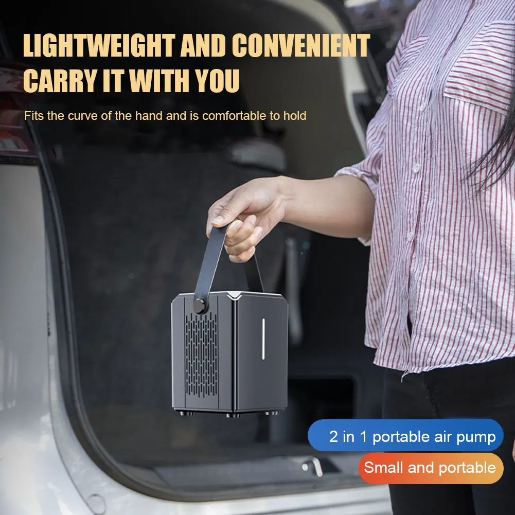 

Mini Portable Air Compressor 12V 120 PSI Tire Inflator Electric Auto Pump with Bright LED Light for Car Tires Motorcycle