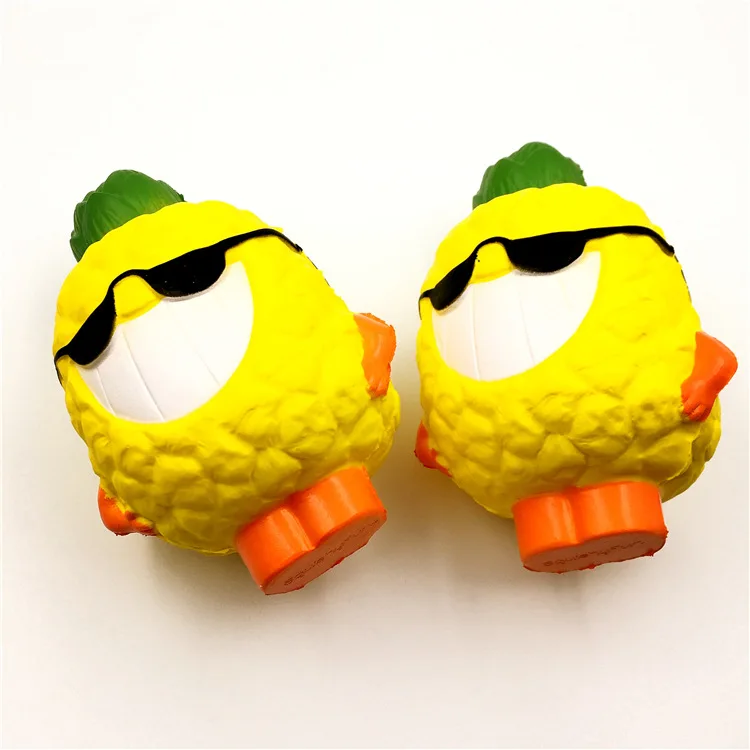 glass pineapple Мягкие медленно растущие мягкие игрушки милые Kawaii Jumbo большой розовый единорог мультфильм животных мягкие игрушки Jumbo - Цвет: glass pineapple