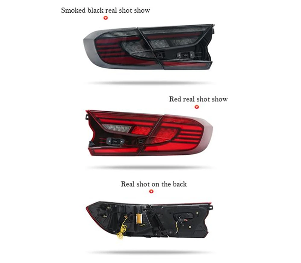 Tail Lamp case LED for Honda Accord 2018 2019 taillights Lights taillight Rear braking moving light signal | Автомобили и