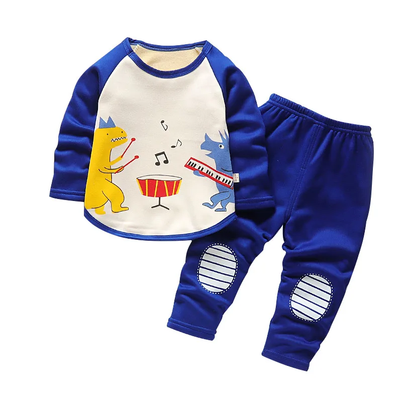 Autumn Children Clothing Girls Cartoon Casual Sports T-shirt Pants 2pcs/Set Winter Infant Outfit Kids Clothes Suit Tracksuits - Цвет: Серый