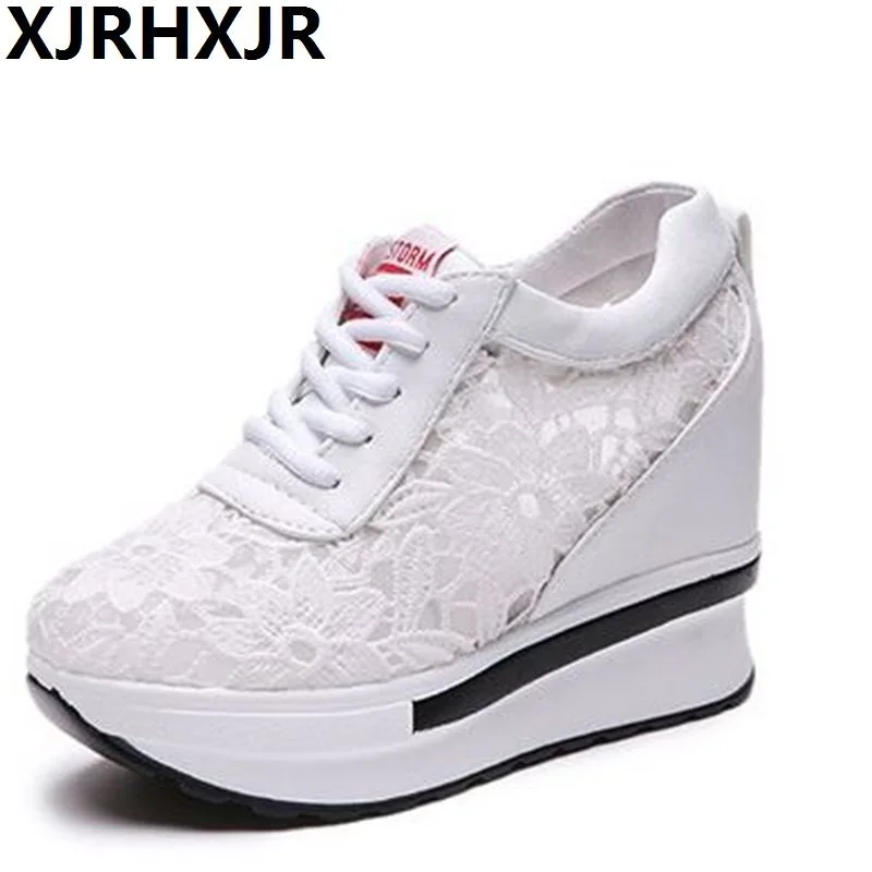 Лидер продаж 2021 новые летние дышащие носочки с кружевами Женские кроссовки