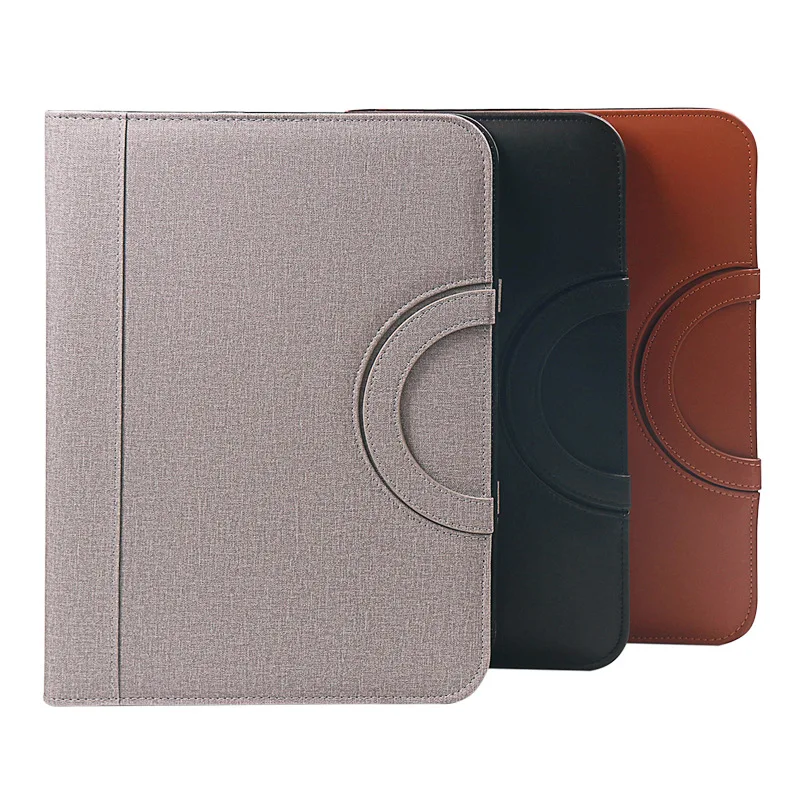 

А4 портативный папка с калькулятором для файлов, органайзер, офисный портфель для документов, из искусственной кожи портфель