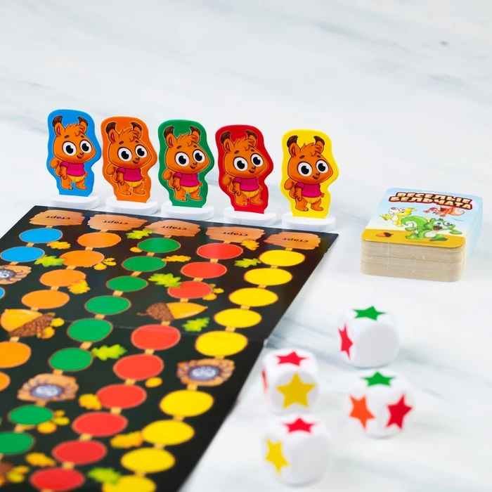 Настольная бродилка игра на скорость Весёлые бельчата | Спорт и развлечения