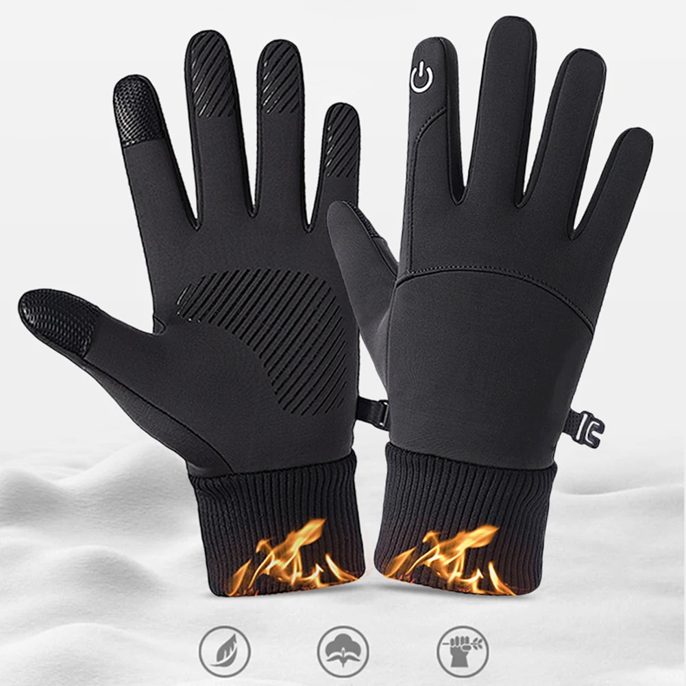 

Sports Cycling Gloves Touch Screen Driving Motorcycle Snowboard Gloves Non-slip Ski Gloves Warm Winter Fleece Gloves Men Women
