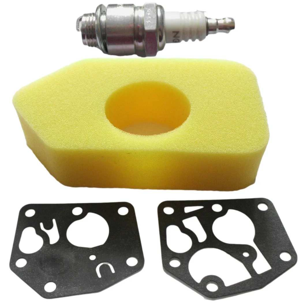 

Spark Plug Bulb Carburettor Diaphragms Air Filter Kits Replacement Accessories For Mountfield SP470 HP470 Lawn Mover Parts