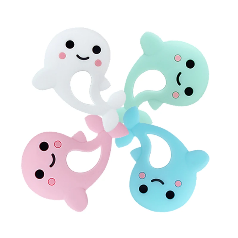 Dolphin Baby Teether food grade Silicone rodent kids Teething Toy Chewable Animal Shape Products Nursing Gift Accessories | Мать и