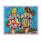 Набор для вышивки крестиком с изображением милого котенка, набор для китайской вышивки 11CT 14CT, домашнее украшение, живопись