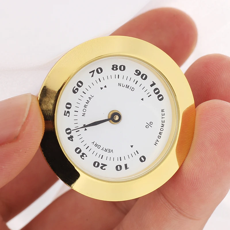 Металлический гигрометр термометр Высокоточный мини для гитары чехол сигар