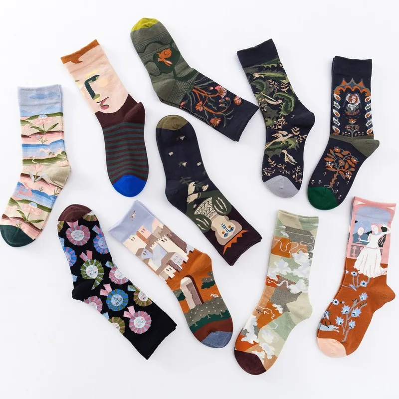 

Осенние кавайные Смешные Милые Мультяшные парные зимние осенние хлопковые носки Harajuku счастливый подарок для женщин носки повседневные мод...