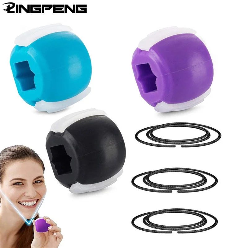 

Fitness Facial Masseter Men Facial Bounce Mouth Jaw Muscle Exerciser Chewing Ball Training Body Skin Care