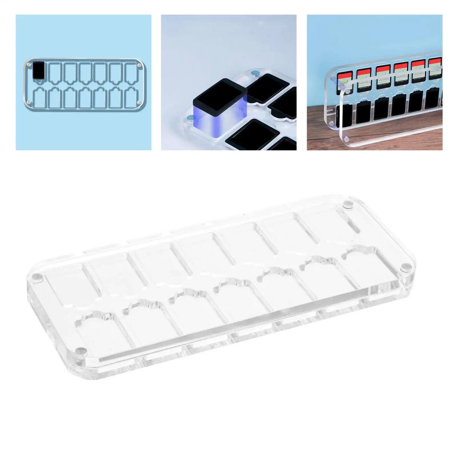 

Чехол для игровых карт акриловый ударопрочный контейнер магнитная защита прозрачный для переключателя NS