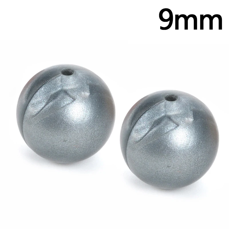 Metal silver LOFCA 50 шт./партия 9 мм Силиконовые Бусы Длинные Прорезыватели для зубов еда без бисфенола-а класс детский Прорезыватель жевательные DIY ювелирные изделия ожерелье изготовление - Цвет: Metal silver