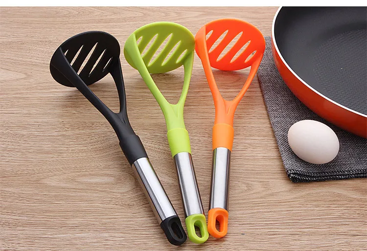 

Potato Egg Pressed Mud Masher Vegetable Fruit Crusher Tools Stainless Steel PP Plastic Pressure Mud Puree Vegetable Press Maker
