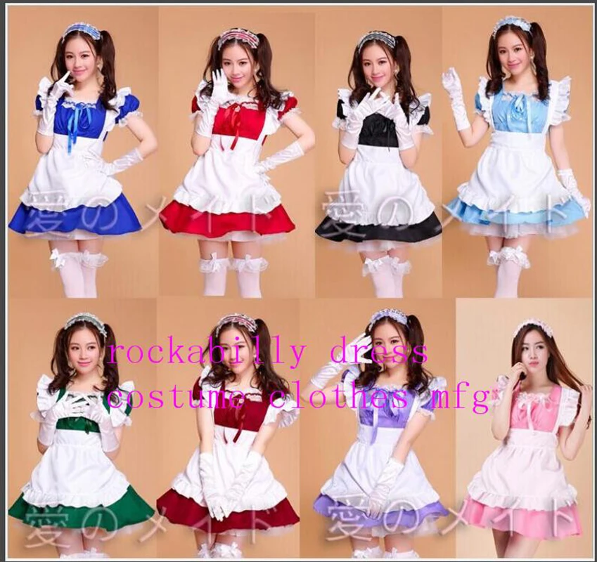 Женский сексуальный костюм французской горничной на Хэллоуин милое готическое