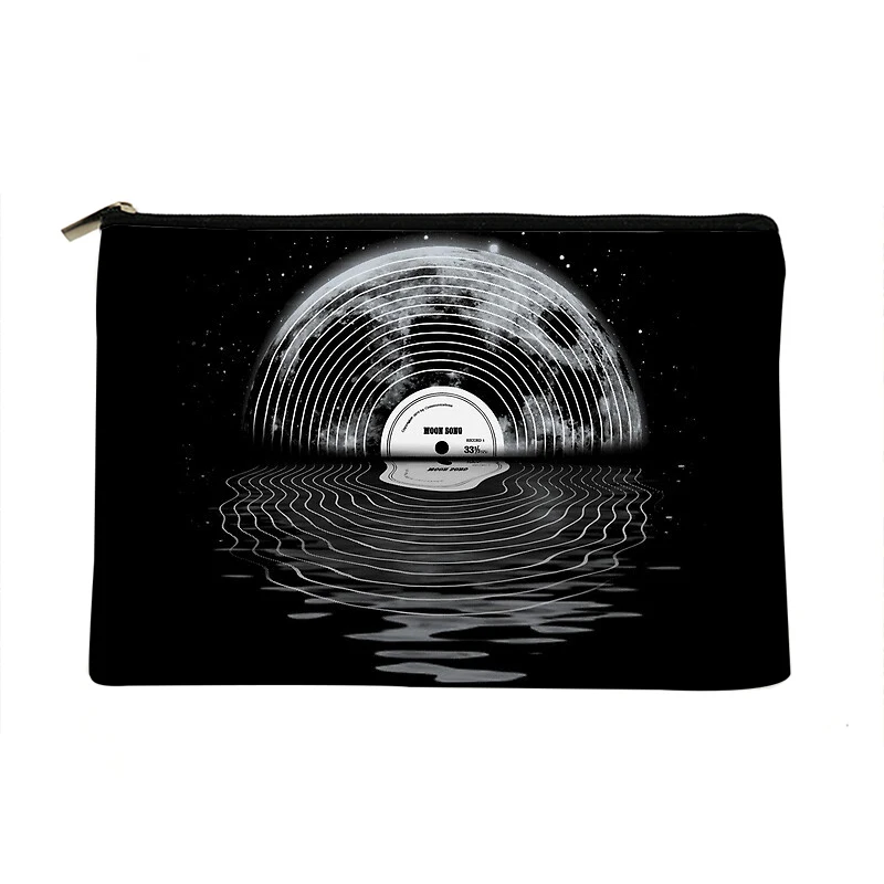 

Women moon song black Printed Make up bag Fashion Women Cosmetics Organizer Bag for Travel Colorful Storage Bag for Lady Bag