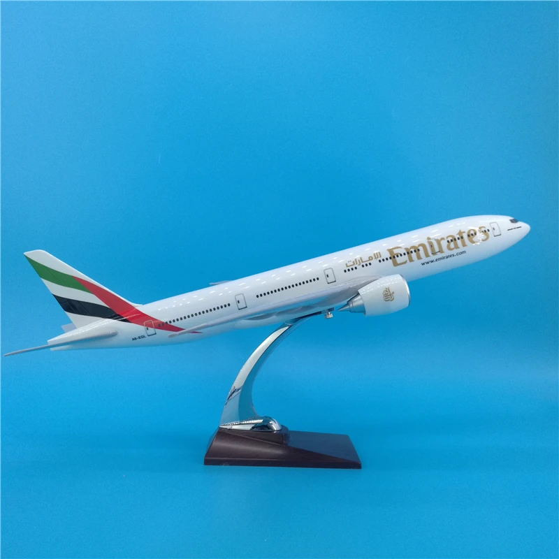 

47cm Emirates B777 Simulation Static Resin Airplane Model United Arab Emirates Boeing 777 UAE Decorative Model Airplane Toys