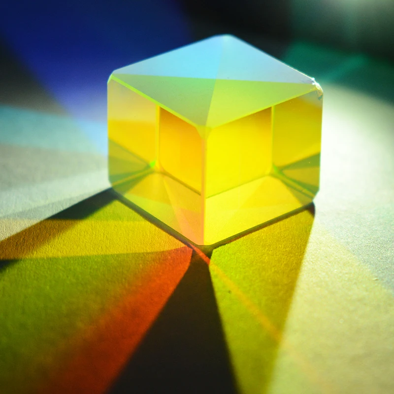 Оптический Стекло Cube 2x2x1 7 см дефектные крест Двуцветные зеркальная Призма