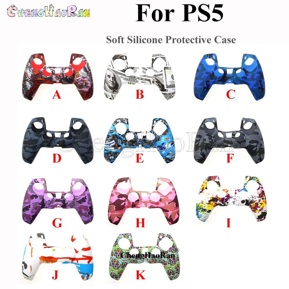 

1set Soft Silicone Gel Rubber Cover Case For Playstation 5 PS5 Controller Protection Skin Anti-slip For Sony PS 5 Gamepad case
