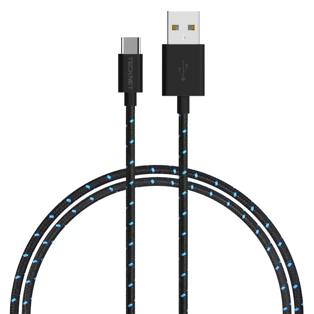 TeckNet type-C высокоскоростной зарядный кабель usb type C зарядное устройство Плетеный зарядный кабель USB для устройств usb type-C