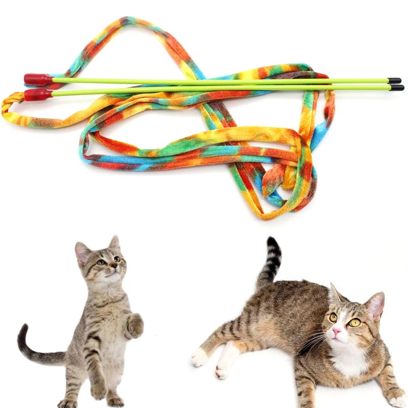 

Funny Cat Stick Pet Kitten Cat Teaser Wand Plush Strip Interactive Toy Pet Accessories Cats Fancy Toys Pet Supplies