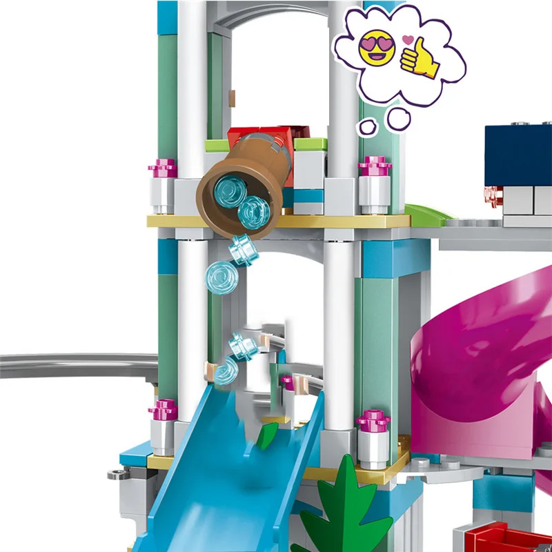 

Girls' series SX3018 xinhucheng resort model 01068 small particle assembled building block 37086 girls' birthday gift