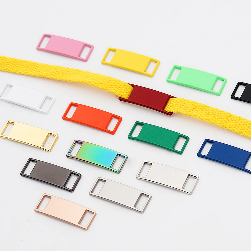 1 Pair Shoelaces Buckle Shoes Decorations Sneaker Kits Metal Buckle Stylish and Suitable for All Kinds of Flat Laces