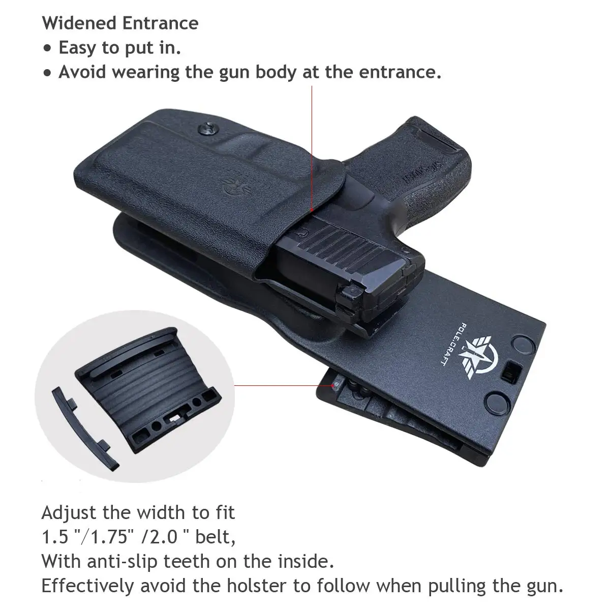 Чехол для пистолета P365 Holster OWB Kydex Sig Sauer / SAS чехол Holster-1 5-2 дюймовый Зажим ремня с