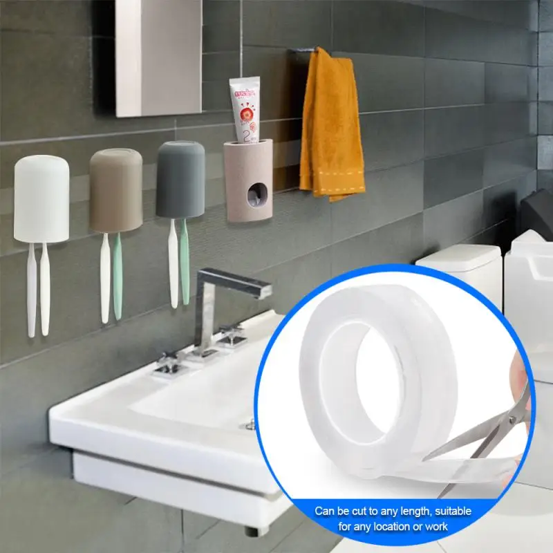 

1/3/5m Reusable Double-Sided Tape Adhesive Nano Traceless Sticker Removable