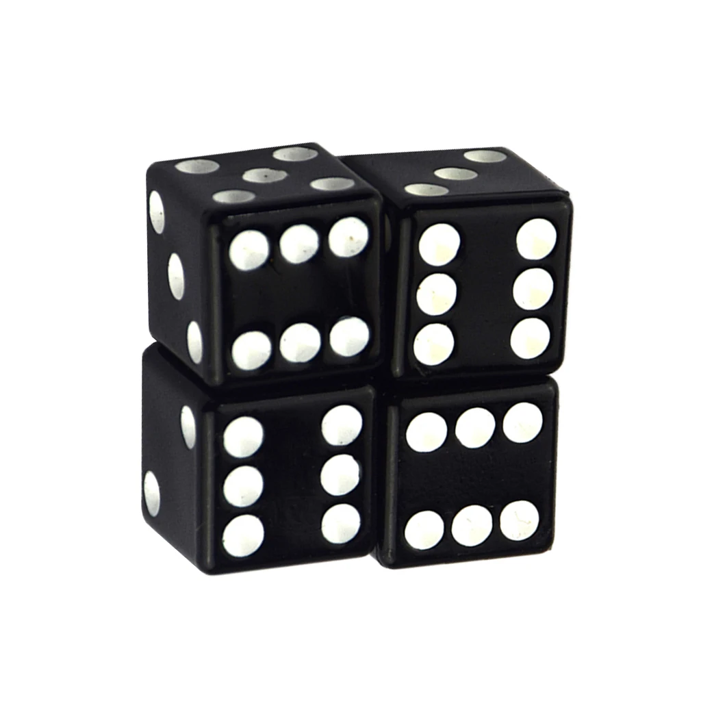 Черные игральные кости шины воздушный клапан Стволовые крышки для автомобиля