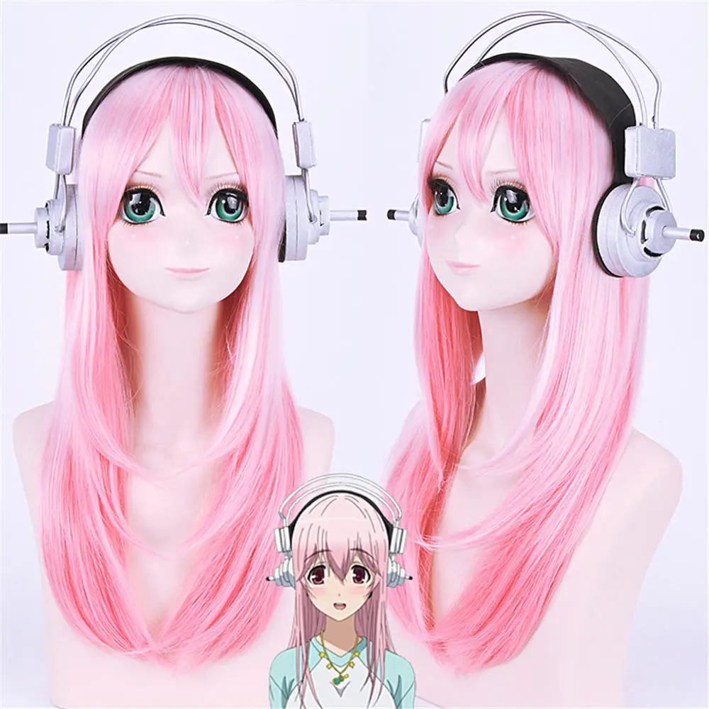 Японский Супер SONICO косплей парик для женщин/девочек Хэллоуин вечерние